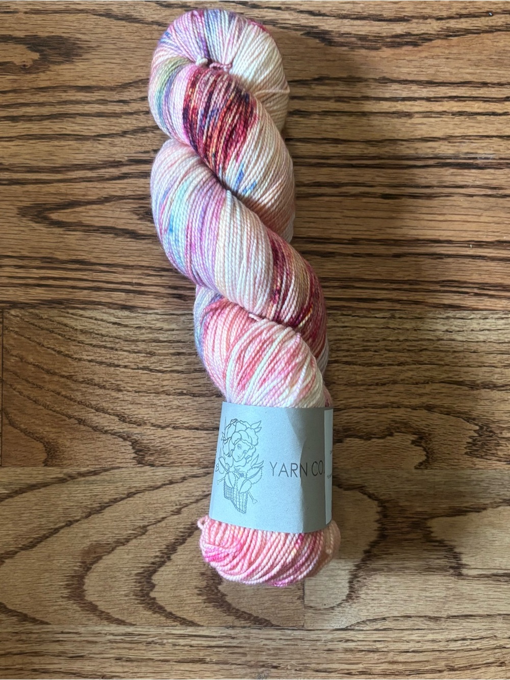Primrose Yarn Co Ultimate Sock Hand-Dyed Yarn Peach Pink Onesies #30 Wool Nylon